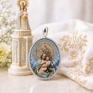 Medalla Oval de la Virgen del Pilar, Plata de Ley  24 x 18 mms.
